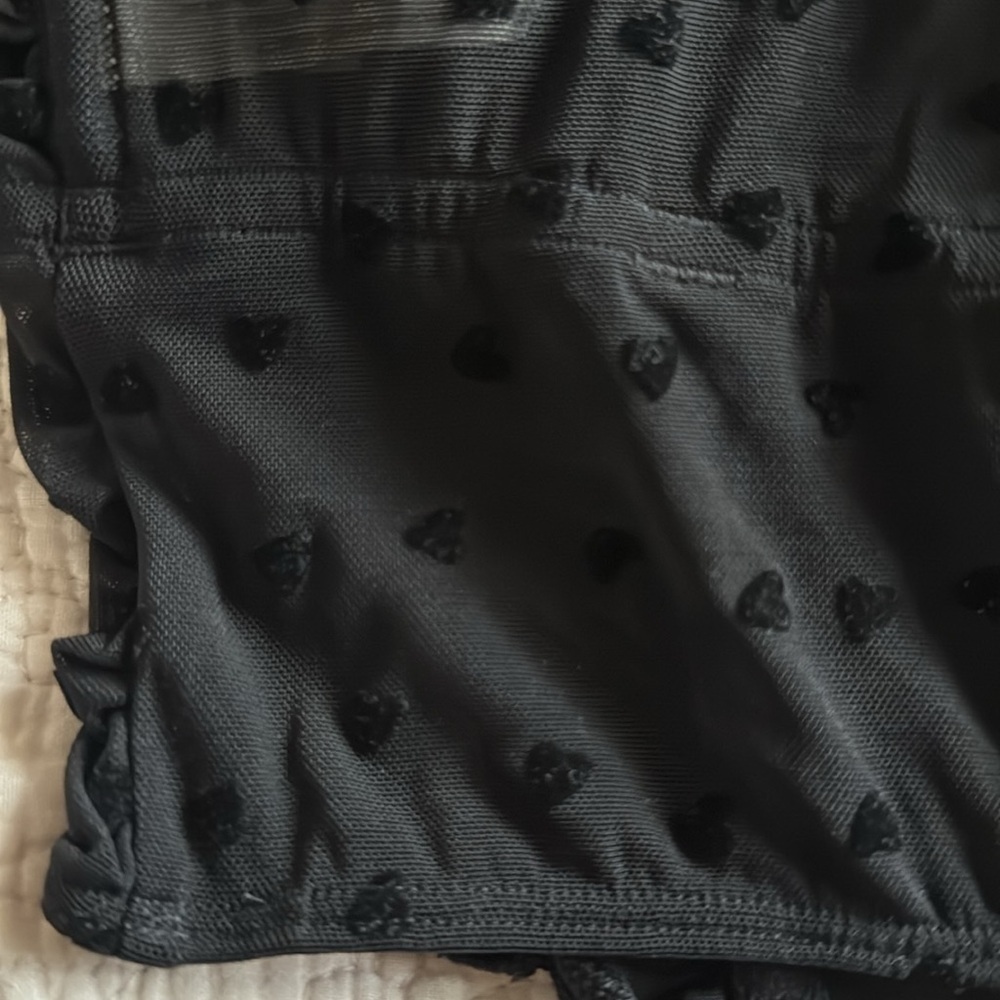 Gilly Hicks Black Heart Patterned Bustier Top size XS - Picture 3 of 5